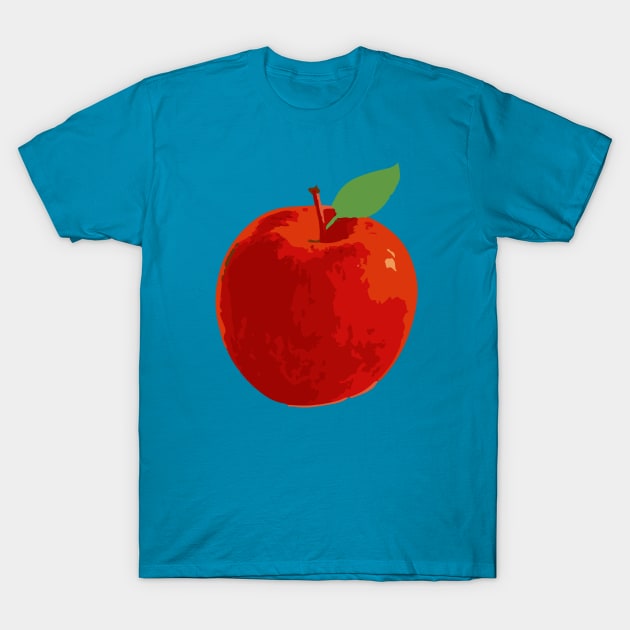 Minimalist Abstract Nature Art #57 Apple T-Shirt by Insightly Designs